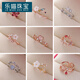 Lemiao Japanisch und Korean beliebter Flash Diamond Imitation Crystal Zirkon Blütenring mit einem leicht eingelegten süßen und vielseitigen Liebesblumenöffnungs -Dekoration 15#14123A (Champagner Gold) All Size