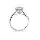 AVHE platinum diamond ring Saturday claw waist classic ring for women cultivated diamond PT950 wedding platinum gift for Chinese Valentine's Day Saturday claw platinum ring + moissanite 50 points