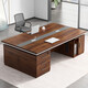 Boxen Boss Desk Double Desk Face to Face Combination Financial Desk Staff Desk Employee Desk Opposite Two Computer Desk 1.6 Meter Double Black Oak