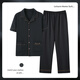 BSTB [extra großer Größe] 7xl Super große Baumwollhosen Halbärmeligte Pyjamas für Männer Sommerfett und Fett Plus Größe 300 Jin [Jin entspricht 0,5 kg] Fett Baolan HD12003 Kurzärmeler-Hosen Anzug 5xl180-220 Jin [Jin Equals Equals 0,5 kg]