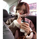 Hong Kong Style Chic Lamb Wolle Motorradanzug für Frauen im Winter 2021 Neue Pelzmantel Kurzjacke verdickte Jacke Brown XL