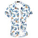 Chang Luzhu Summer New Style Herrenhemd für Männer mit kurzärärmernem Herren-Blumenhemd kurzärmelig schlanker gedruckter kurzärmeliger Hemd Herren-Top 7029 m