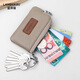 
Lanshiko mini coin wallet women's genuine leather short wallet men's coin bag car key bag 2025 new model gray