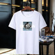 Jiaye T-shirt de grande taille Vêtements d'été pour hommes gras et gras plus gros t-shirt à manches courtes