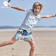 Gailang Elastic Schnelltrockne Kinder Badeanzug Jungen Strandhosen Lose mit Futterboxer Schwimmstämme Urlaub Mid-Large Virgin Hot Spring Hosen H677 Cartoon 10a (130-140)