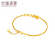 六福珠宝足金光面蝴蝶结黄金手链送礼 计价 F95TBGB0004 3.63克(含工费719元)