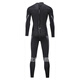 Null Wetsuit one-piece men's 3mm warm, super elastic and wear-resistant wetsuit, cold wetsuit, winter swimsuit, XLX, black, XS