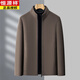 Hengyuanxiang double-sided woolen coat with removable goose down lining men's winter stand-up collar short thickened jacket camel 170