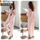 Modale Pajamas Modèle de chair de coton Modal Spring and Summer Modal Silk Vêtements de maison à manches longues printemps et automne de grande taille en deux pièces lâches M6624 Sha Xing M (Recommandé 80-100 Jin [Jin est égal à 0,5 kg]))