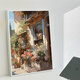 Renjuyi Street Coffee House Digital Oil Painting Diy Filling Color Hand-drawing Painting Landscape Acrylic Oil Painting Decorative Painting qx15054 60*80cm Thick solid wood inner frame + exquisite outer frame (three colors available None