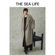 THE SEA LIFE 廓形系带双面呢大衣女秋冬中长款奶茶色12625 奶茶棕 S