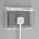 International Electrician Type 118 Socket Waterproof Box One, Two and Three Positions Sticky Switch Protective Cover Bathroom Four-Position Splash-proof Box Cover Type 118 Double Waterproof Box Transparent