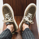 SANLITAI (Sanlitai) zapatos para hombres de gran tamaño para la primavera 46 zapatos de tablero de hombres 47 deportes de gran tamaño y zapatos casuales 48 zapatos de lona ensanchados zapatos para hombres 2988 café oscuro 45