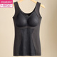 Chauffage en velours modal et gilet chaud pour les femmes avec des tampons mammaires sans porter de chemise de base de soutien-gorge pour l'automne et l'hiver à l'épreuve du froid Classic Classic Black XL 110-130Jin [Jin est égal à 0,5 kg]
