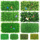 Yuanaike Custom Package Design Green Plant Wall Simulation Plant Mur Mur Decoration Salon Room Intérieur fond de fleur Mur Green Plastic Plastique Faux Porceau Balcon Fond Mur Simulation Porceau pastoral Eucaly (1 Piece Taille 40 * 60 cm)