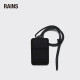 Rains Card Badge三卡槽带挂绳时尚经典卡夹挂脖工作证夹工作牌/16780 黑色 均码