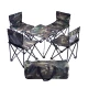 Mondoff outdoor table and chair set one table and four chairs five-piece set portable camping table and chair egg roll table folding table camping picnic fishing chair self-driving tour car table and chair outdoor chair equipment camouflage - Oxford cloth five-piece set [one table and four chairs + storage bag ]