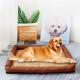 Hanhan Pet Dog House Cat House Summer Pet Dog House Mat Mat Golden Retriever VIP Teddy Medium Dog Bed Dog Mat Mat Style Brown XL Size 76*61*7cm