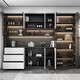 Muxituo Sideboard Light Luxury Modern Simple Living Room Storage Cabinet Cupboard Kitchen Storage Cabinet Wine Cabinet Home Tea Cabinet Style 7 200*40*220 Comes with Sensor Light