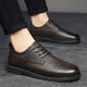Nuevos productos para zapatos para hombres zapatos de cuero casual Versión coreana para hombres zapatos formales para hombres Versátiles zapatos de suela plana 9920 caqui 40