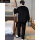 
Modal men's pajamas coral velvet autumn and winter plus velvet thickened men's style men's winter warm flannel home clothing set #XX-3886 thick style standard L[100-125]