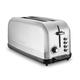 CUISINART long slot toaster, 2-slice stainless steel multi-function toaster, retro silver, bread thawing and heating, small toaster for home breakfast