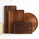 Punol Japanese-style household acacia wood solid wood rectangular tray wooden cup holder water cup tea tray storage plate dinner plate small acacia wood tray single