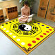 Miaopule Tai Chi Bagua Diagram Floor Mat Living Room Coffee Table Blanket Thickened Gang Blanket Household Yin and Yang Innate and Acquired Large Area Black Tai Chi 60*60 Miles