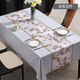 Bo Ling Lu high-end tablecloth PVC waterproof, oil-proof, anti-scalding, no-wash dining table, coffee table, Nordic ins rectangular square table mat, light rice ethnic style, upgraded 3.0 encryption and oil-proof, 140*180cm, dining table for 4 people