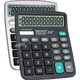 CINOX DN-3519 Pantalla grande Botón grande Solar de 12 bits de la oficina de contabilidad financiera Calculadora negra