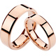 Holy Glass Ring Couple Gift Color Gold Index Finger Ring Women's 18K Rose Gold Fashionable Men's Wedding Ring Trendy Women's Ring - Not sure about the size - Send the measurement ring first