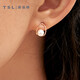TSL Xie Ruilin (TSL) 18K gold pearl earrings women's geometric color gold earrings BD010