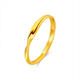 Erli pure gold 999 Möbius ring ring, light luxury, simple glossy plain ring gold ring, male and female couple ring, Möbius ring, about 0.6g, opening can be