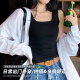 Langsha Camisole Women's Threaded Square Neck Summer Solid Color Versatile Women's Slim Breathable Bottoming Shirt
