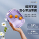 
Xinmeiya Microwave lunch box Student lunch box Separate lunch box Bento box Glass fresh box Insulation bag with lunch box Office worker Smoked purple-1050+ tableware + bag + round 480ml