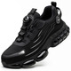Mac Jabags spring and summer new lazy lace-free shoelaces labor protection shoes rotating button labor protection shoes lightweight flying knit safety shoes 9195 black; 40