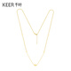 Chiba Jewelry 18k gold woven crafts chain tag Modern Royal Sister light luxury ins style necklace birthday gift for girlfriend 18K gold necklace/40+5cm chain length about 45cm