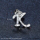 Haibaolou PT950 platinum earrings for women, platinum letter K earrings, New Year's Day gift, a pair of about 1.8 grams