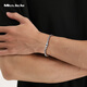 Miss JuJu boutique pt950 pure platinum bracelet for men, platinum wolf head bracelet, domineering and high-end jewelry for men, weighs 28.48g, is 16cm long, and is about 6.2mm thick.