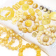 Feng Yuhuang amber beeswax bracelet ring beeswax 108 pearl chicken oil yellow and white beeswax beeswax