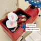 Yunya Children's House Spiele Küchenkochset Dose Reitschieberzug Deformed Storage Boy and Girls 'Geburtstagsgeschenke [Küchenstil] Drei-in-eins-Multifunktionalzug