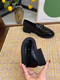 
Broken size barley leather shoes for women's shoes, soft sole black one-foot loafers flat shoes 38