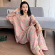 YIMENGTO伊门驼胖mm睡衣女春春大码复古中国风碎花棉纱家居服加肥加大200斤 yz16802 4XL  130-180斤