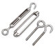JINGGONG 304 stainless steel turnbuckle screw tensioner wire rope tightener rope tightener turnbuckle bolt M8 (OC type)