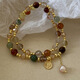 Lemiao Bracelet à double couche Bracelet Luxury Luxury Retro Bracelet Niche Design Simple Hand Bijoux Style pour femmes A679-1 Bracelet en perles de couleur double couche B01-303