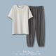 Feimaibo Men's Pyjamas Coton Coton Coton Colonge à manches courtes Pantalons de plein air décontractés pour les hommes Coton de grande taille de Coton de grande taille HD3523 MEN L
