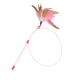 petofstory Funny Cat Stick Cat Toy Feather Funny Cat Stick Bell Toy Extended Rod Fishing Funny Cat Stick Bite-resistant Self-Happiness Toy Pet Young Kitten Toy Supplies