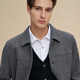 EMZ Ordos [with wool] new men's jacket business commuter casual lapel grey woolen jacket
