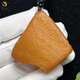 Fuwanzhe natural beeswax original stone pendant with leather amber lychee leather handle 20.7g