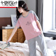 
Modal pure cotton pajamas for women in summer short-sleeved cropped pants set loose spring and summer can wear home clothes outside. Short-sleeved cropped pants 681 M Recommended 80-98 Jin [Jin equals 0.5 kg]